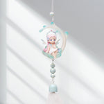 Load image into Gallery viewer, Hanging Fairy Doll with Feathers - Blue
