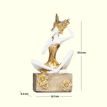 Load image into Gallery viewer, Golden Grace - White Statue | Home Decor | Luxury Home Decor
