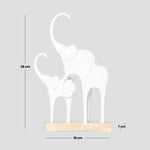 Load image into Gallery viewer, White Elephant Trio - Elephant Statue | Table Top Decor | Living Room Decor
