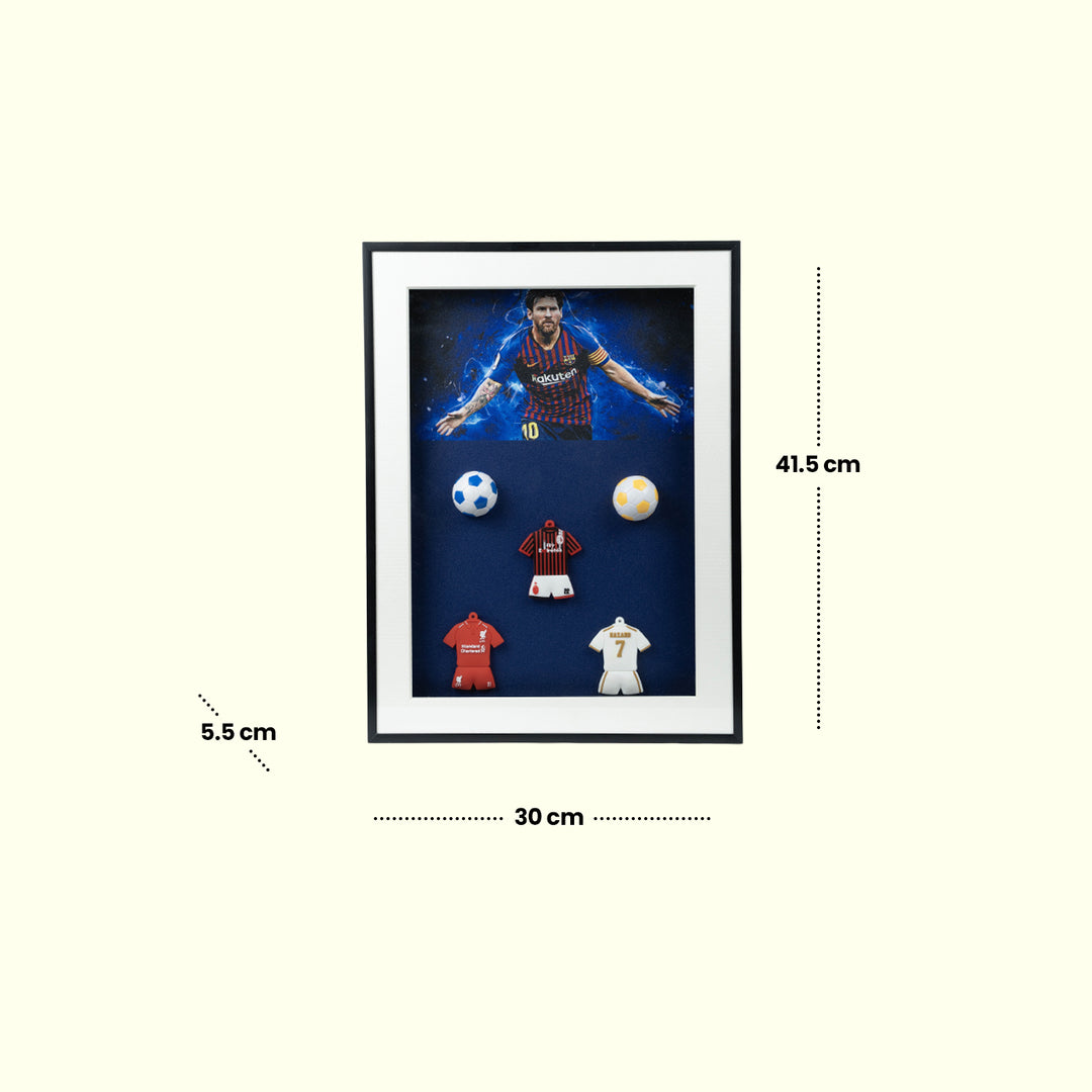 Messi ""GOAT"" Frame Home Decor| Wall Decor| Wall Hanging | Messi Frame | Football Frame