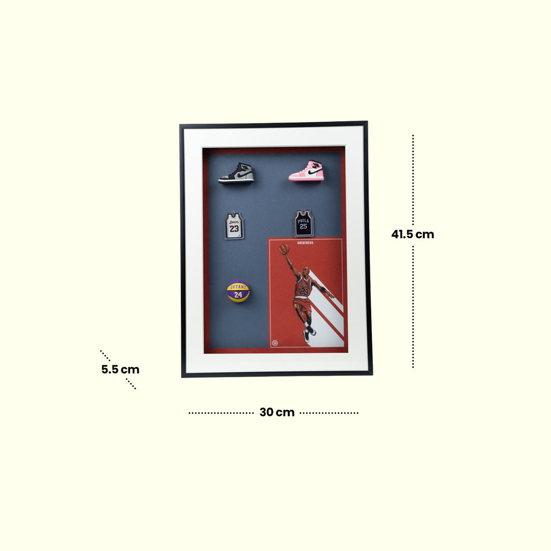 Jordan Airness Frame Home Decor| Wall Decor| Wall Hanging | Basketball Frame