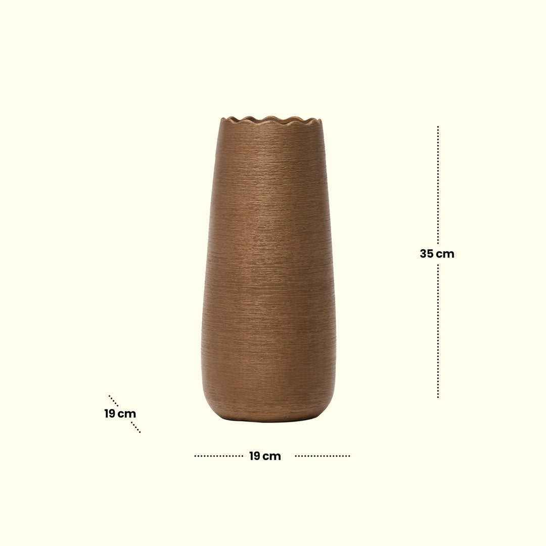 Gold Glam Vase Home Decor | Ceramic Vases | Flower Vases for living room | Dining Table Decor