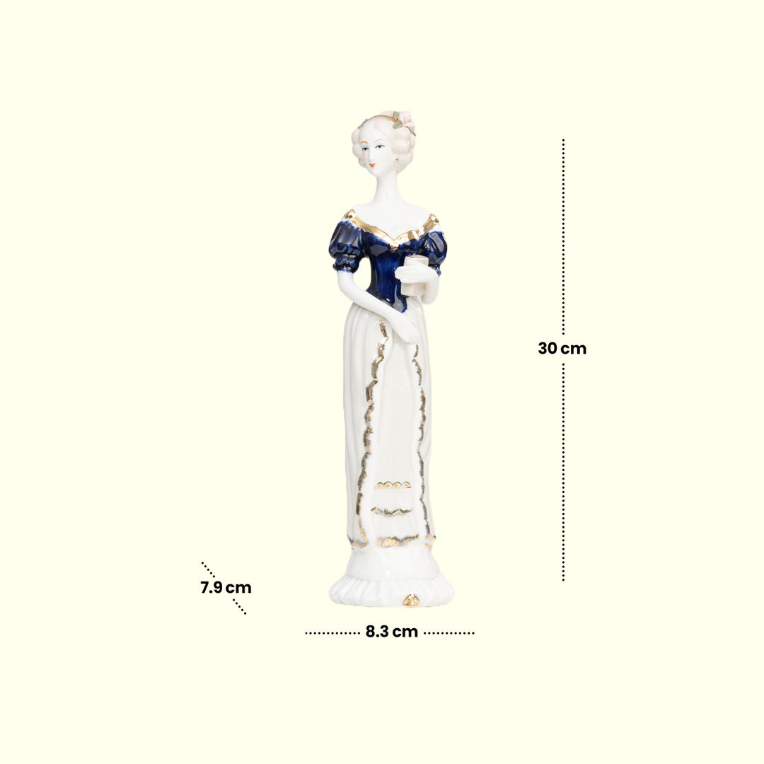 Victorian Lady Statue Home Decor | Porcelain Decor| Victorian Decor