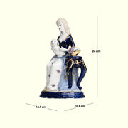 Victorian Lady with Dog Figurine Home Decor | Porcelain Decor | Victorian Decor