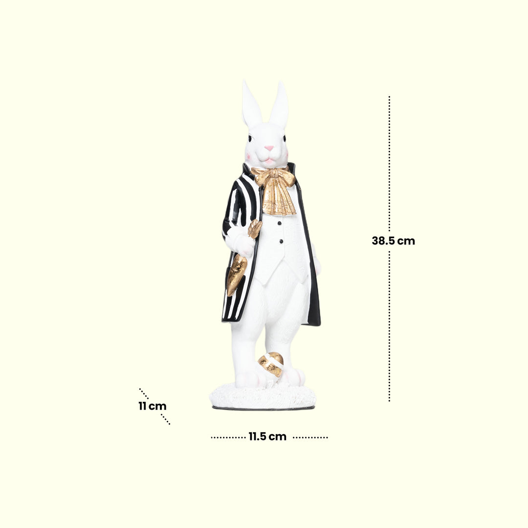 Mad Hatter's Pal Home Decor | Polyresin Decor | Rabbit Decor