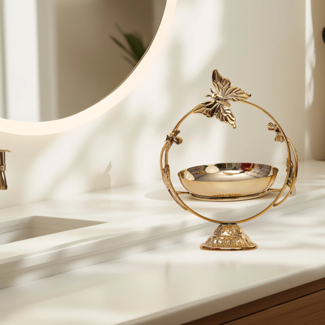 Butterfly Accents Bowl Pooja Bowl | Spiritual Decor | Butterfly Decor | Butterfly Bowl | Decor