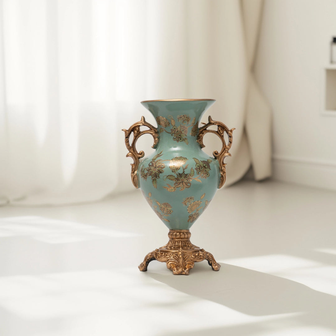 Celestial Bloom Vase  Decorative Vase|Polyresin Vase|Floral Vase|Home Decor|Tabletop Decor|Decorative Accents|Home Decor Accents|Statement Piece