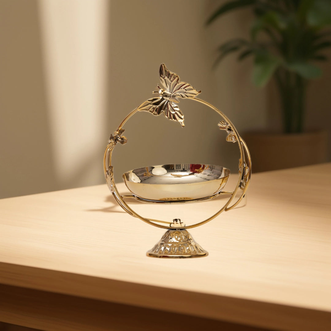 Butterfly Accents Bowl Pooja Bowl | Spiritual Decor | Butterfly Decor | Butterfly Bowl | Decor