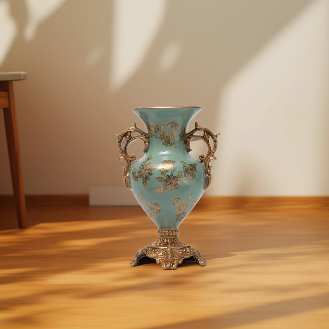 Celestial Bloom Vase  Decorative Vase|Polyresin Vase|Floral Vase|Home Decor|Tabletop Decor|Decorative Accents|Home Decor Accents|Statement Piece