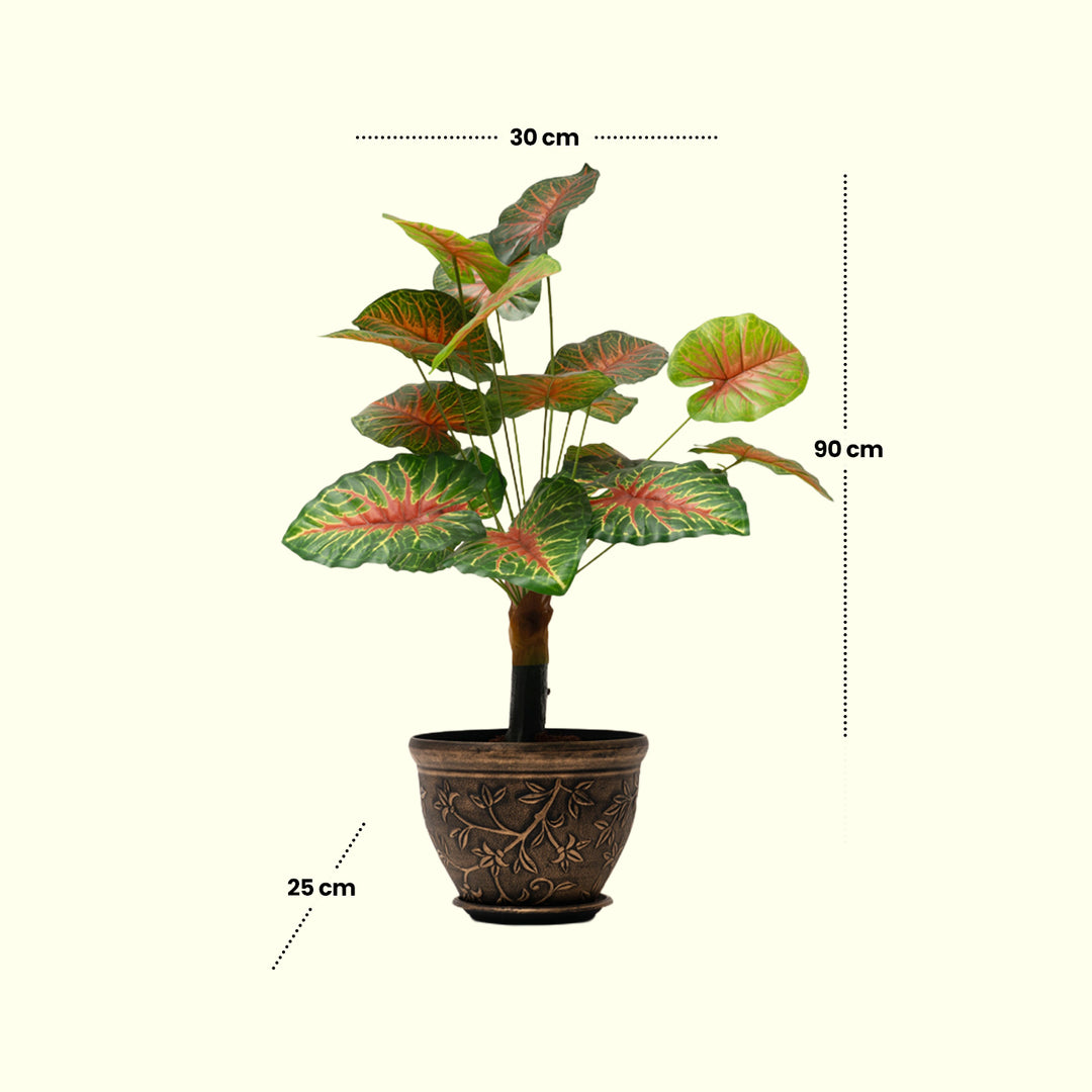 Crimson Crush Artificial Plant - Artificial Plant|Indoor Plant|Decorative Plant|Artificial Greenery|Low-Maintenance Plants|Green DecoR|Nature-Inspired Decor |  Artificial Plants Room Decor | Tropical Fake Plant in Pot