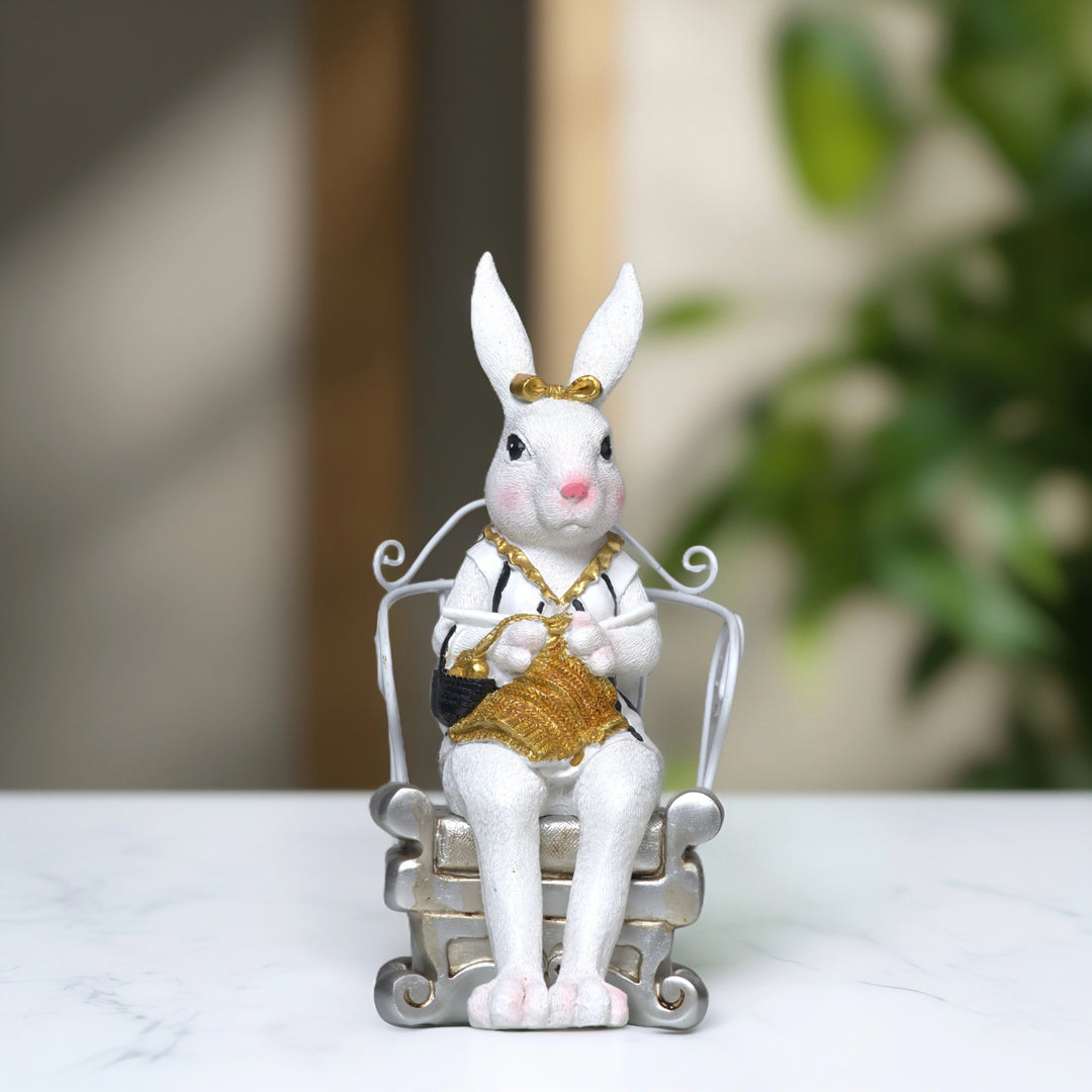 The Cozy Knitter - Home Decor | Ceramic Decor | Rabbit Decor