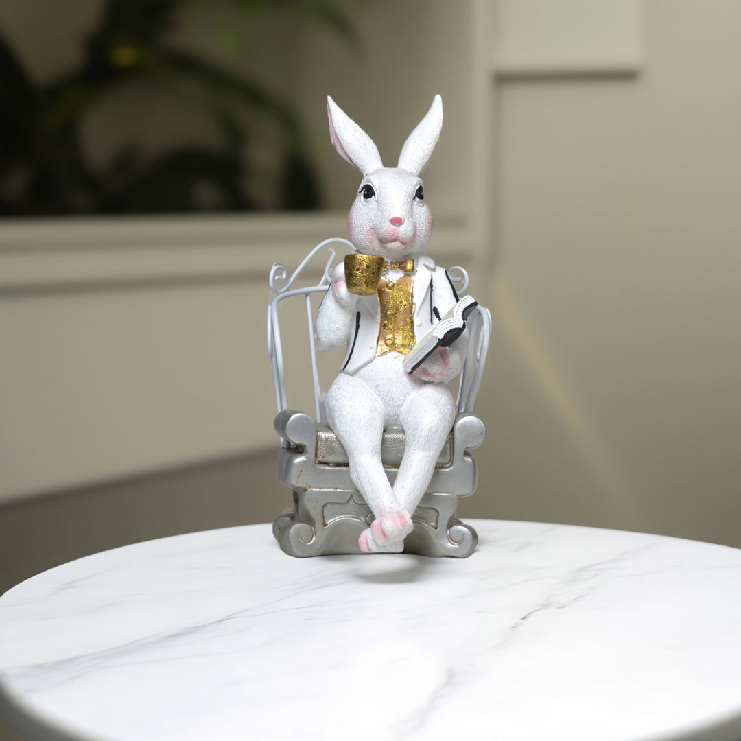 The Bookish Bunny - Home Decor | Ceramic Decor | Bunny Decor