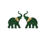 Load image into Gallery viewer, Gold &amp; Emerald Elephant Emerald - Elephant Statue | Table Top Decor | Living Room Decor
