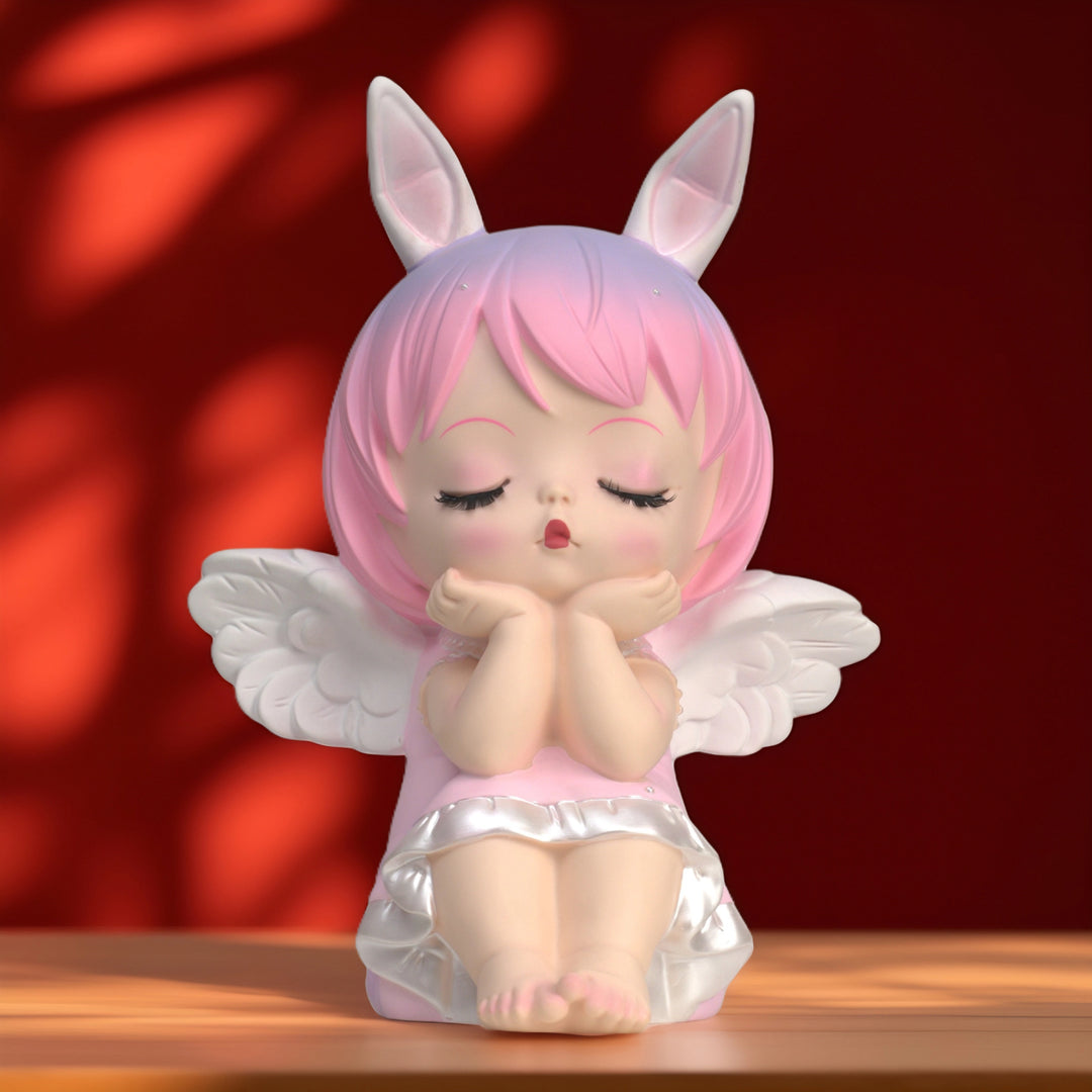 Dreamy Angel Piggy Bank(Pink) - Savings box | Piggy bank | Cashbox | Donation Box