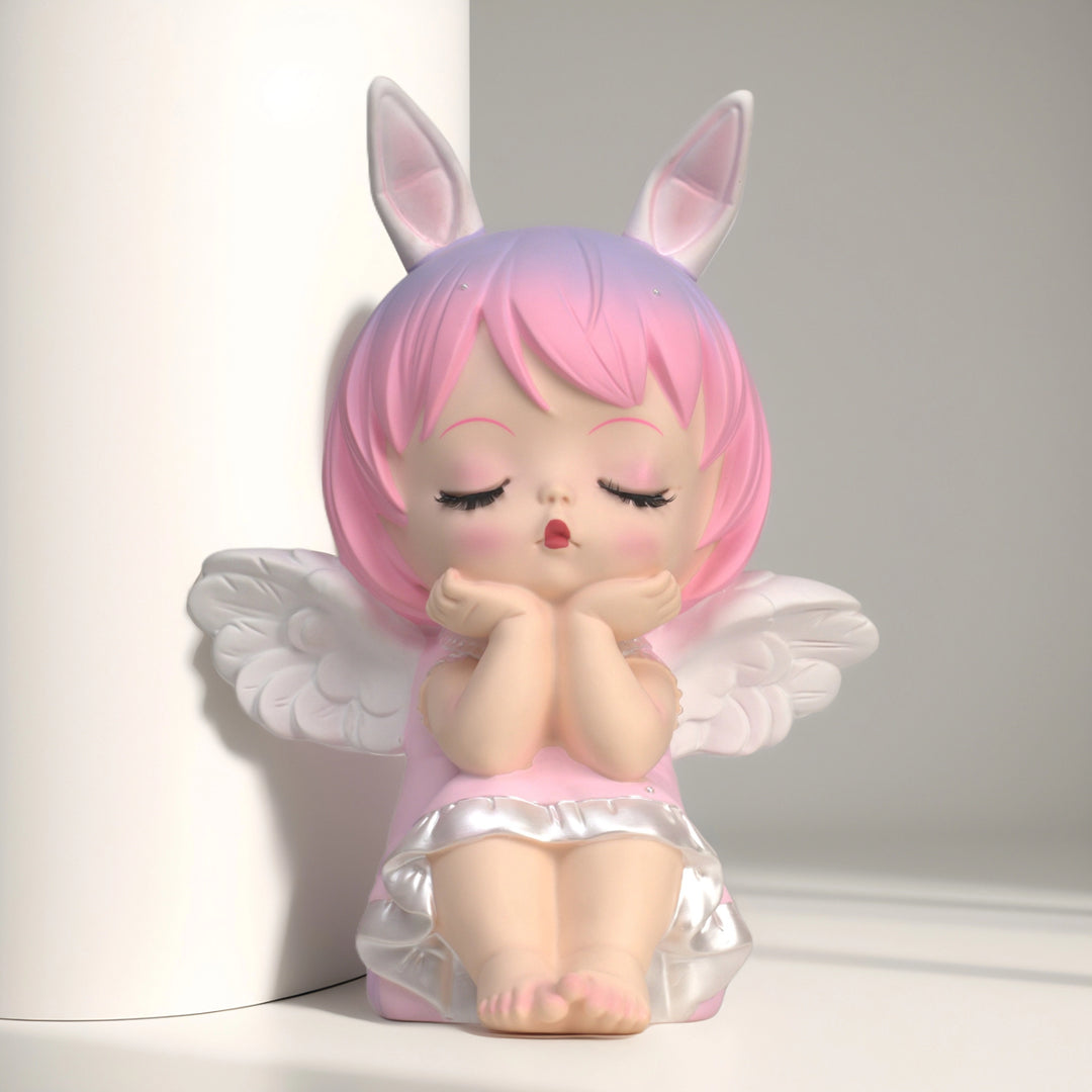 Dreamy Angel Piggy Bank(Pink) - Savings box | Piggy bank | Cashbox | Donation Box