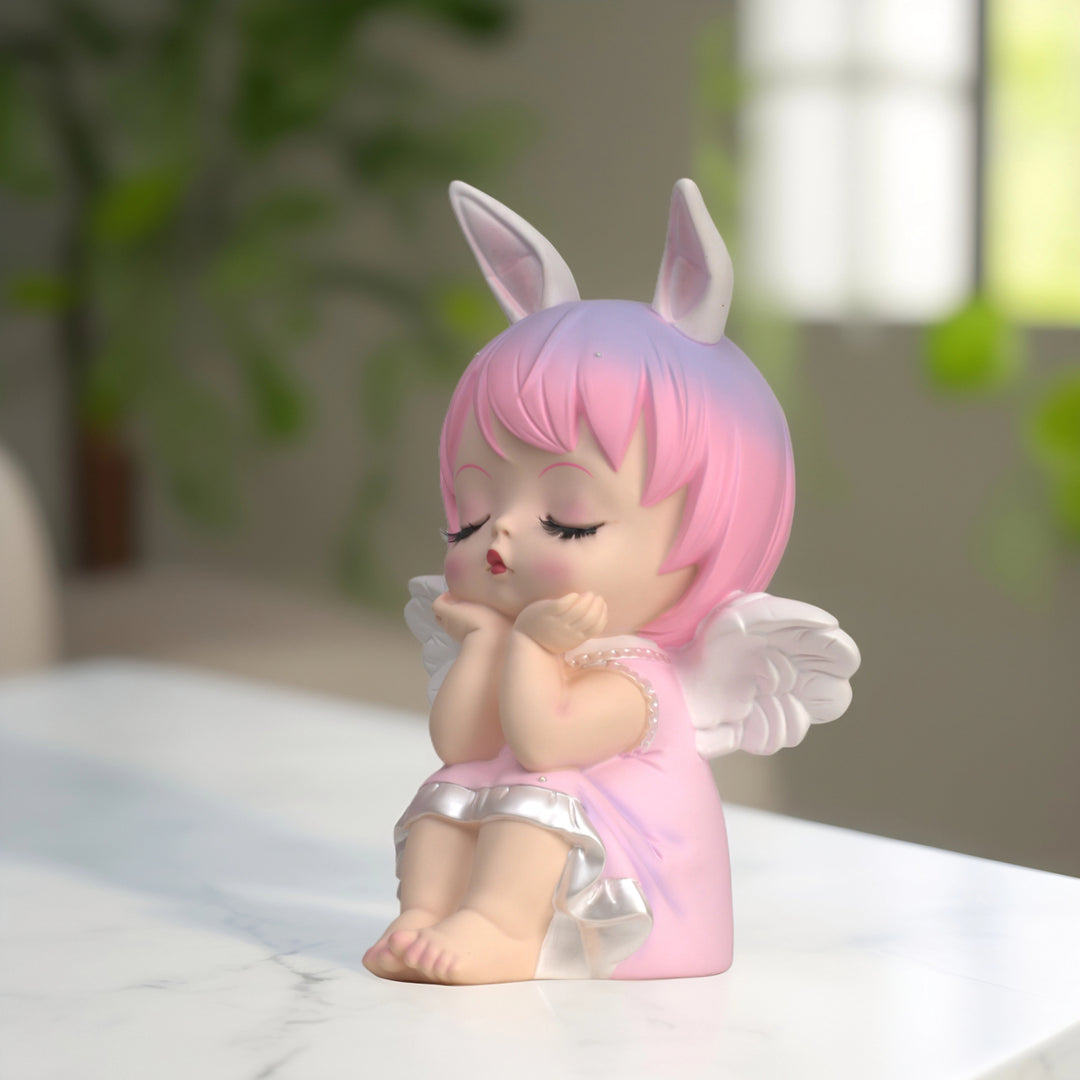 Dreamy Angel Piggy Bank(Pink) - Savings box | Piggy bank | Cashbox | Donation Box