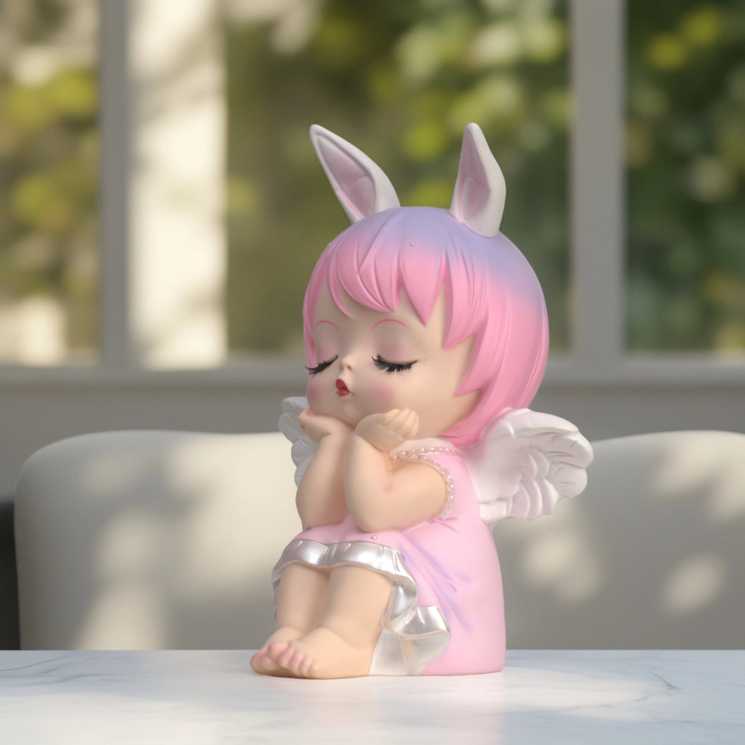 Dreamy Angel Piggy Bank(Pink) - Savings box | Piggy bank | Cashbox | Donation Box