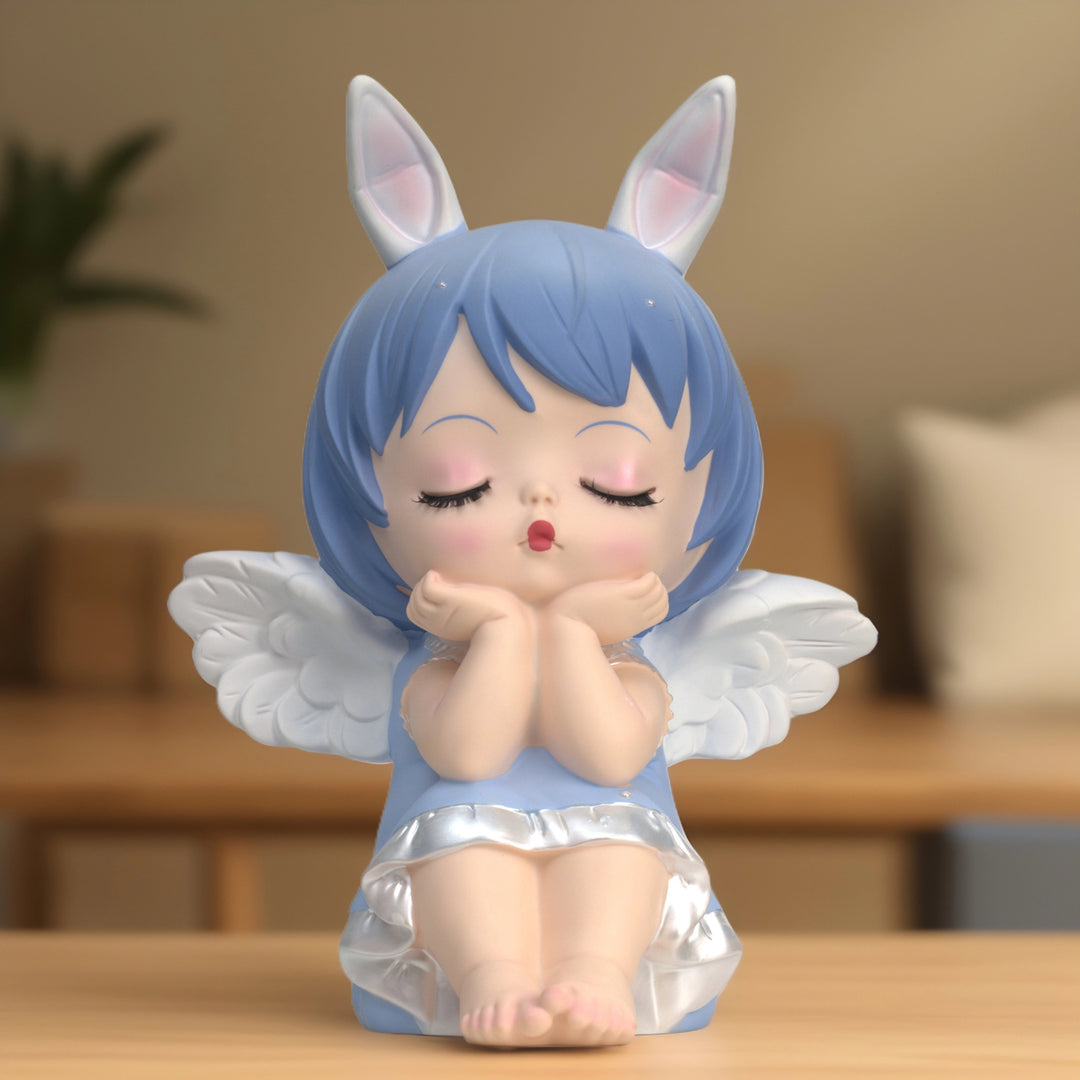 Dreamy Angel Piggy Bank(Blue) - Savings box | Piggy bank | Cashbox | Donation Box