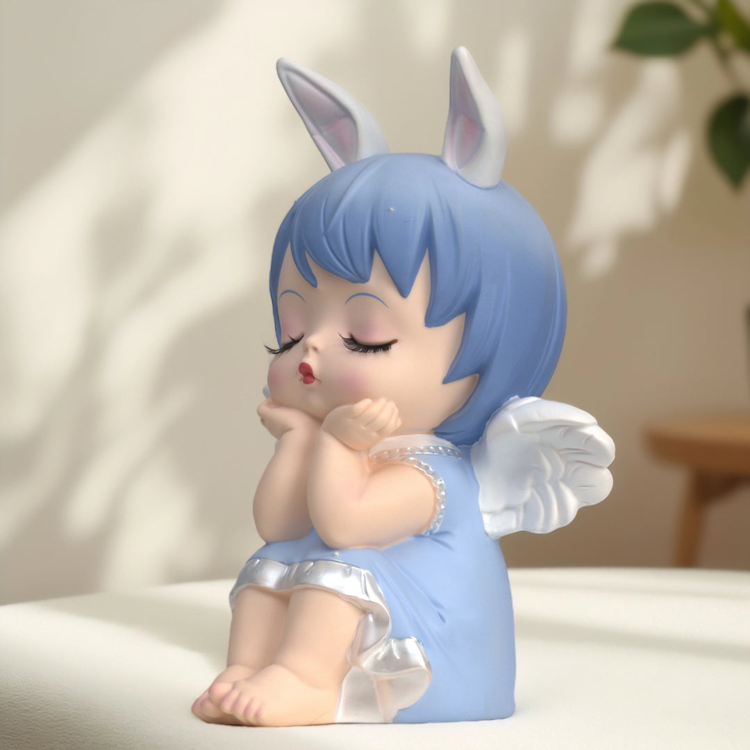 Dreamy Angel Piggy Bank(Blue) - Savings box | Piggy bank | Cashbox | Donation Box