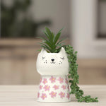 Load image into Gallery viewer, Cat Plant Vase (Flower) - Home Decor | Artificial Garden | Ceramic Vase | Cat Vase
