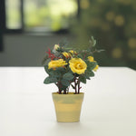 Load image into Gallery viewer, Mini Garden Set - Home Decor | Artificial Garden | Yellow Artificial Roses | Artificial Roses | Yellow Roses
