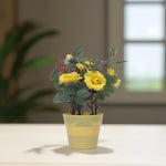 Load image into Gallery viewer, Mini Garden Set - Home Decor | Artificial Garden | Yellow Artificial Roses | Artificial Roses | Yellow Roses
