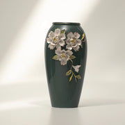 Floral Ceramic Vase(Dark Green) - Flower Vase | Ceramic Vase | Home Decor | Dark Green Vase