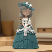 Elegant Lady Figurine (Teal) - | Decorative figurine | Polyresin Figurine | Home Decor | Victorian Lady Sculpture | Victorian Lady figurine | Living Room decor  | Living room