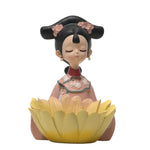 Load image into Gallery viewer, Yellow Lotus Meditative Figurine - Yoga Posture Statue | Lady Yoga Figurine Seated Posture | Yoga Woman Statues | Yoga Sculpture Online In India | Yoga Woma Sculpture | Sitting Yoga | Lady Statue  | Modern yoga figurine
