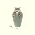 Load image into Gallery viewer, Embellished Vase(Mint) - Ceramic Vases | Home Decor| Living Room Decor | Center Table Decor
