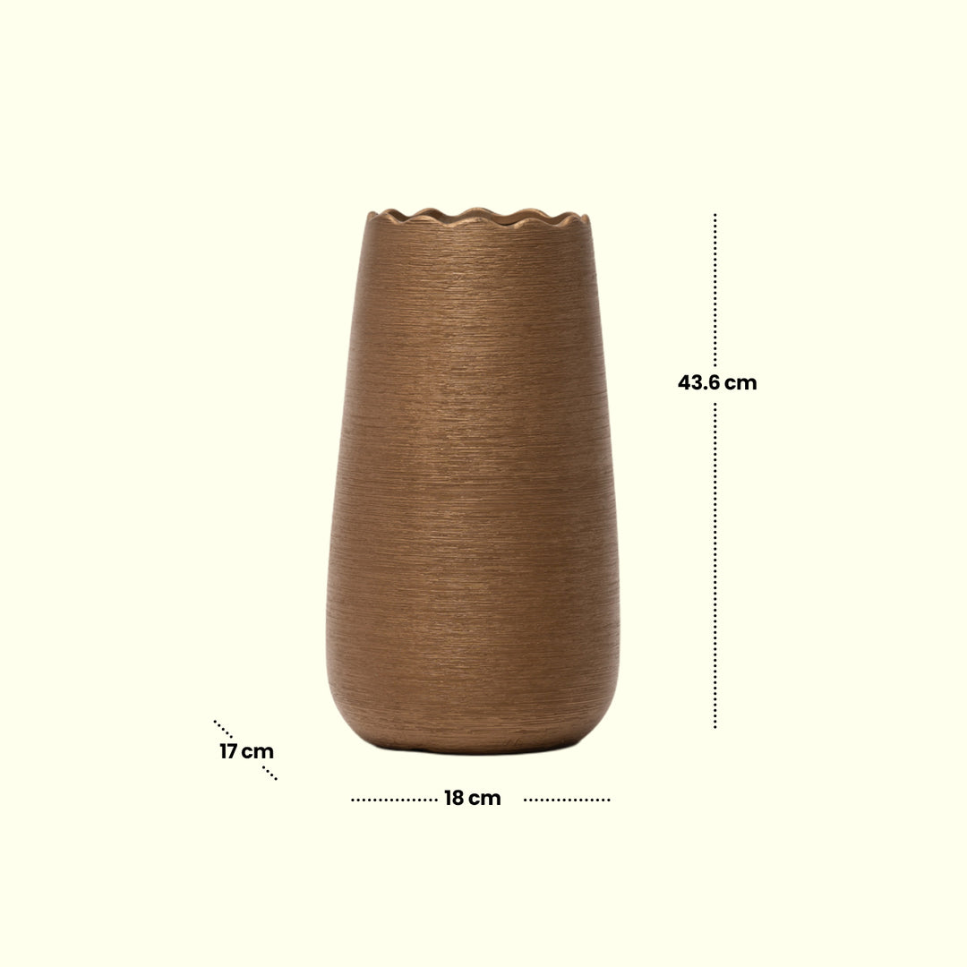 Gold Glam Vase Home Decor | Ceramic Vases | Flower Vases for living room | Dining Table Deco