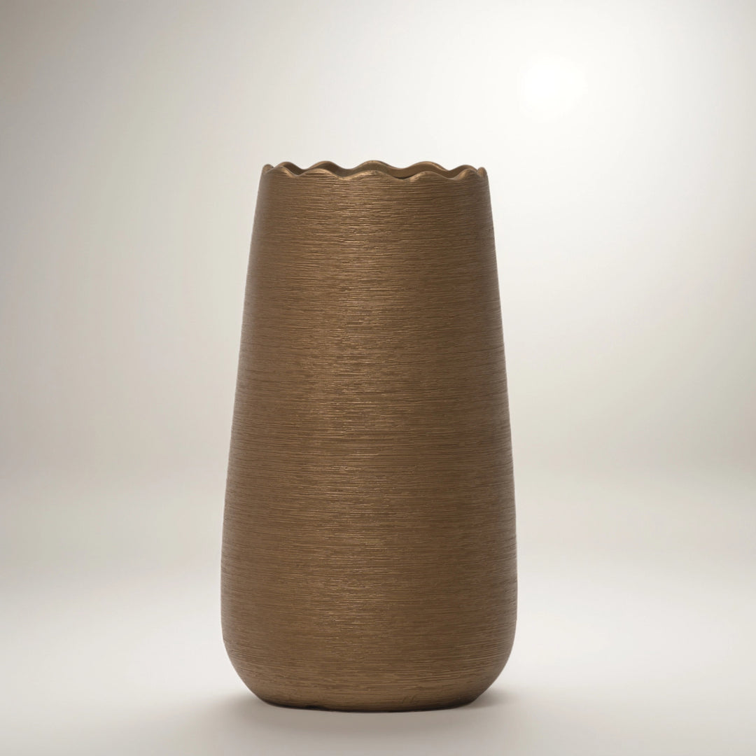 Gold Glam Vase Home Decor | Ceramic Vases | Flower Vases for living room | Dining Table Deco