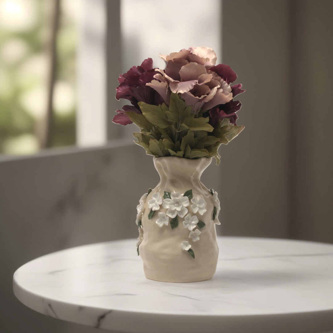 Floral White - Vase Flower Vase | Ceramic Vase | Home Decor | Floral Vase