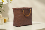 Load image into Gallery viewer, Summer Escape Basket Tote Bag | Foldable Tote Basket | Bamboo Bag
