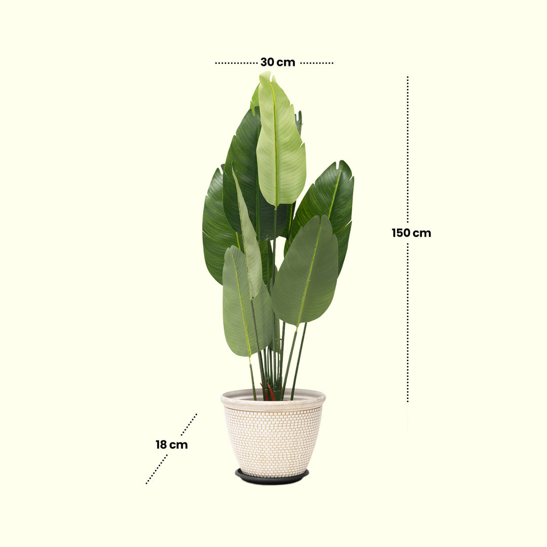 Lush Leaf Artificial Plant  - Artificial Plant | Indoor Plant|Decorative Plant|Artificial Greenery|Low-Maintenance Plants|Green DecoR|Nature-Inspired Decor |  Artificial Plants Room Decor | Tropical Fake Plant in Pot