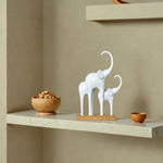 Load image into Gallery viewer, White Elephant Trio - Elephant Statue | Table Top Decor | Living Room Decor
