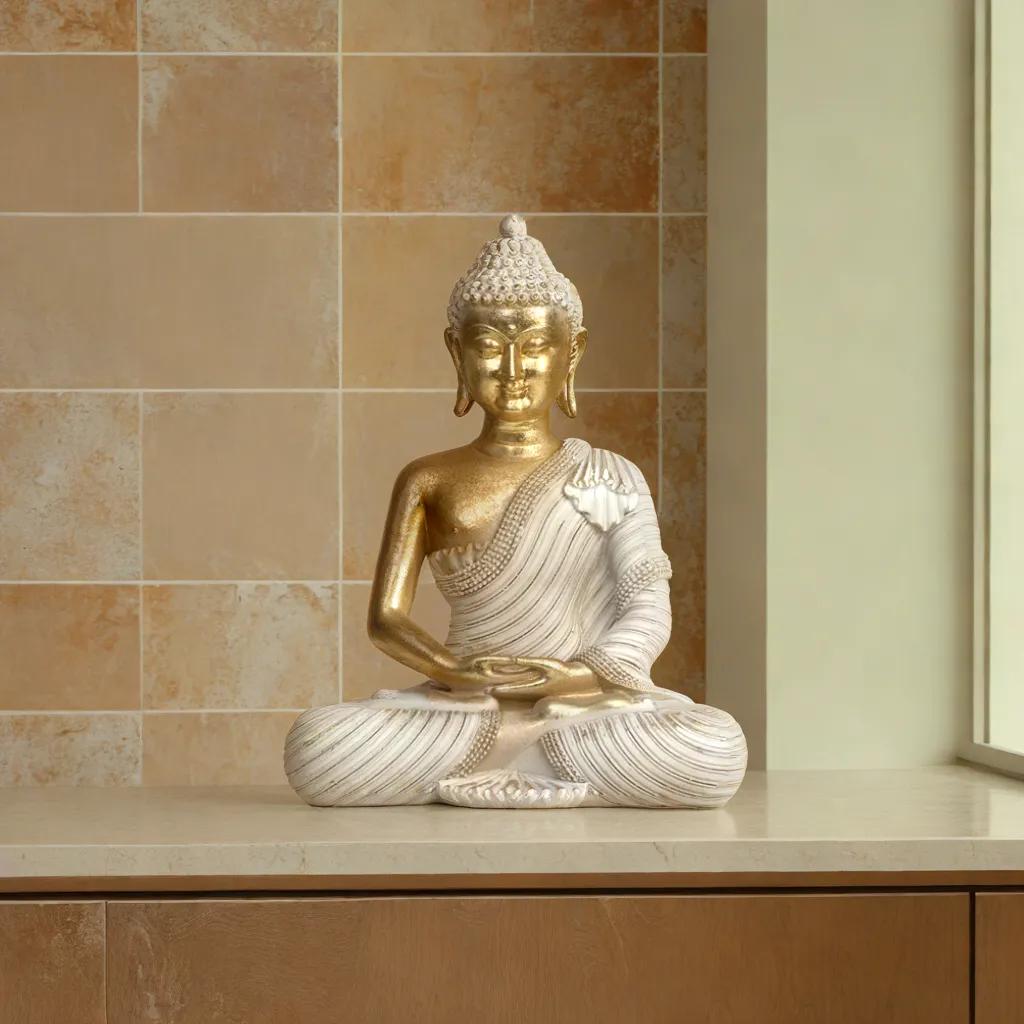 Golden Serenity Buddha - Meditating Buddha | Home Decor | Zen Inspired Buddha