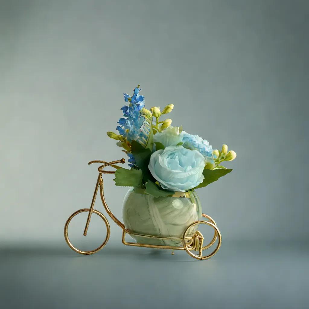 Bike Basket - Ceramic Planter| Home Decor | Table Top Plants