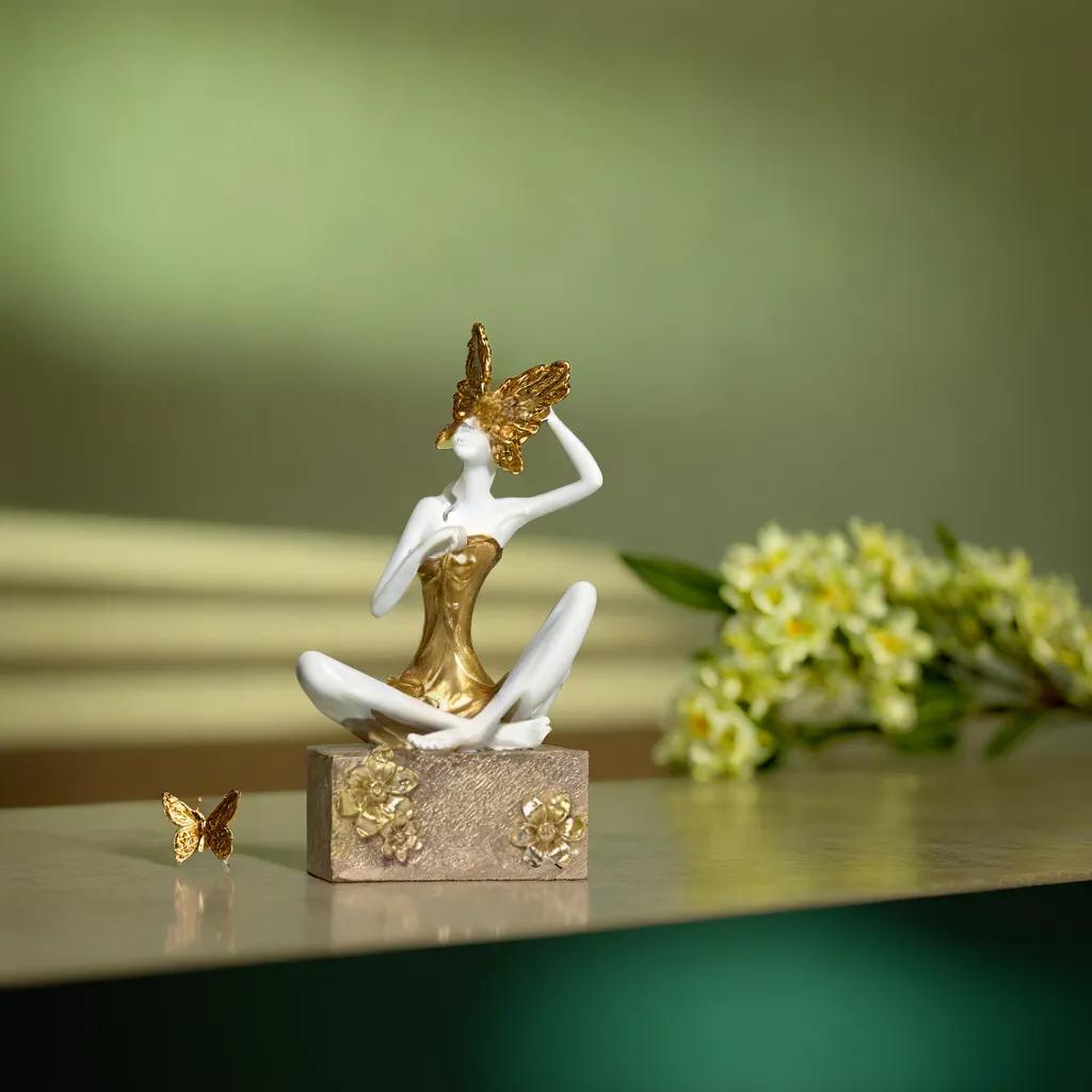 Golden Grace - White Statue | Home Decor | Luxury Home Decor