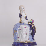 Load and play video in Gallery viewer, Victorian Lady with Dog Figurine Home Decor | Porcelain Decor | Victorian Decor
