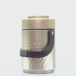 Load and play video in Gallery viewer, Gold Thermal Tiffin Carrier  Kitchen Ware | Thermos | Thermal Jar | Home Decor
