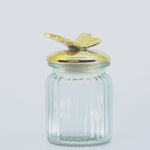 Load and play video in Gallery viewer, Golden Butterfly Jar Decorative Jar | Jar Decor | Transparent Jar
