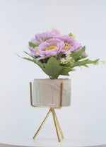 Load and play video in Gallery viewer, Marble-Style Ceramic - Vase Home Decor | Artificial Garden | Ceramic Planter | Marble Planter
