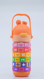 Load and play video in Gallery viewer, Cute Math Puzzled Water bottle  - water bottle | Water bottle for kids | Cute water bottles for kids

