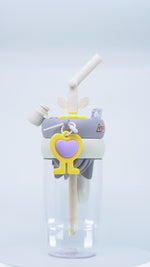 Load and play video in Gallery viewer, Pastel Charm Straw Bottle water bottle | Water bottle for kids | Sipper bottle
