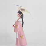 Load and play video in Gallery viewer, Parasol Doll Figurine - Japanese Girl Figurine | Girl Figurines Storage Tray Resin | Chinese Palace Girl Figurine
