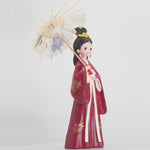 Load and play video in Gallery viewer, Parasol Doll Figurine - Japanese Girl Figurine | Girl Figurines Storage Tray Resin | Chinese Palace Girl Figurine

